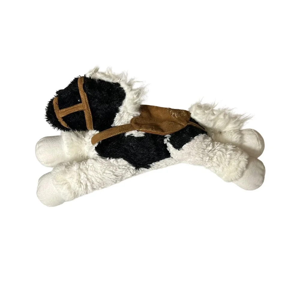 VTG Applause Honey Horse Plush Black White Spotted Pinto Saddle Bridle 68347 Toy